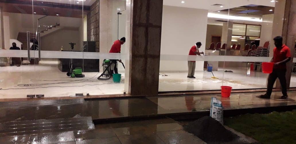 Commercial cleaning work by One End Solution in Kerala