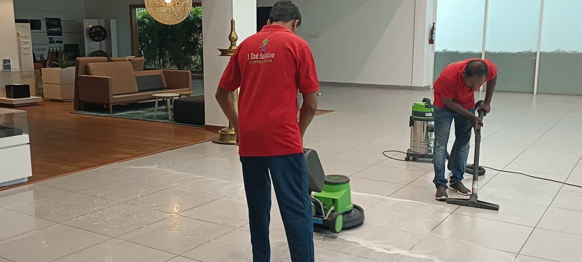 Commercial cleaning work by One End Solution in Kerala
